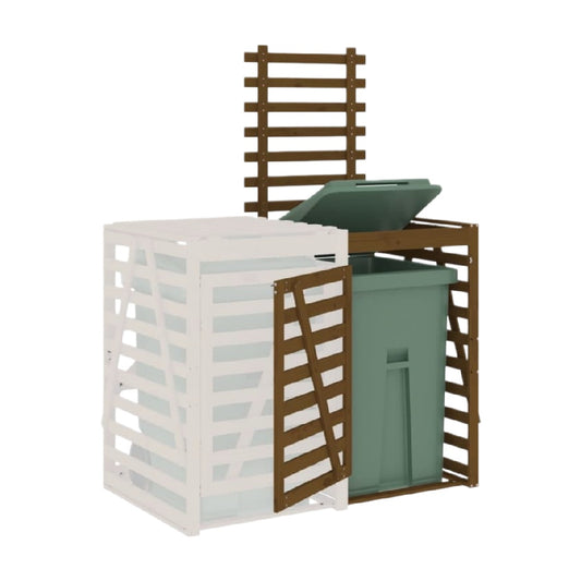 ごみ箱収納ボックス 蓋付きプラスチック製 - 80 x 50 x 120