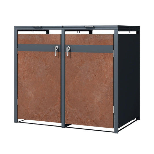 収納コンソールテーブル　リビングやオフィス用　スチールと木製　80 x 40 x 80